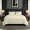 Lavish Home 3PC Velvet King Quilt Bedding Set 108x92 Inch King Bedspread and Matching Pillow Shams, Cream 66-004-VC-K - alternate 1