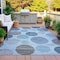 Homeroots 5' X 8' Blue And Gray Geometric Washable Indoor Outdoor Area Rug 630562 - alternate 6