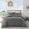Homeroots Dark Slate Gray Queen 100% Cotton 180 Thread Count Washable Duvet Cover Set 529012 - alternate 9
