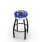 Holland Bar Stool Co 30" Blk Wrinkle Kentucky "Wildcat" Swivel Bar Stool, Chrome Ring L8B3C30UKYCat - alternate 1