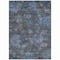 Homeroots 3' X 5' Teal Blue And Charcoal Floral Washable Indoor Outdoor Area Rug 604162 - alternate 8