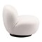 Homeroots 30" Cream And Black Faux Shearling And Upholstered Slipper Chair 556453 - alternate 8
