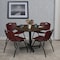 Regency Round Kobe Breakroom Table W/ 4 M Stack Chairs, 42 in W, 42 in L, Neo Walnut TKB42RNDNW47BY - alternate 8