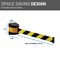 Us Weight Magnetic Wall Mount Retractable Belt Barrier, 33 ft., Chevron U2504CYB - alternate 6