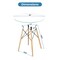 Fab Glass And Mirror Wood Table Bases with Round Glass Dining Table Top 30inches- Flat 1/2 Thick, Elegant Dining Ta DT-30WD - alternate 6