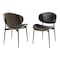 Homeroots Set of Two Black Upholstered Faux Leather Curved Back Dining Side Chairs 543555 - alternate 9