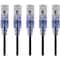 Monoprice Slim Cat6A Cable, 5 Pack, 7 ft.Black 15137 - alternate 1