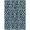 Homeroots 9' X 12' Teal Blue And Sky Blue Damask Washable Indoor Outdoor Area Rug 588200 - alternate 9