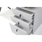 Homeroots 55" White and Black Wood and Metal Writing Desk With Three Drawers 543794 - alternate 9
