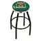 Holland Bar Stool Co 36" Blk Wrinkle Marshall Swivel Bar Stool, Chrome Ring L8B2C36Mrshll - alternate 1