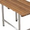 Homeroots 18" X 20" Brown Teak Rectangular Shower Bench 549348 - alternate 4