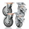 Powertec 6in Heavy Duty Caster Wheels Set, 2 w/ Brakes, Terrain Non-Pneumatic Tire, Industrial Grade 17218 - alternate 1
