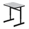 Correll HPL Student Desk, 20 in D X 27 in W X Particleboard, Gray Granite W/ Black Band CSA2027-15 - alternate 1