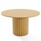 Homeroots 52" Brown Solid Wood Pedestal Base Round Top Dining Table 720986 - alternate 1