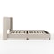 Martha Stewart Kay Queen Upholstered Platform Bed w/Channel Stitched Wingback Headboard/Cushioned Siderails, Beige TW-3WDB03B-Q-BG-MS - alternate 10