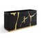 Homeroots 59" Black And Gold Solid and Manufactured Wood Six Drawer Double Dresser 490818 - alternate 2