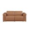 Homeroots 73in Chestnut and Black Italian Leather Power Reclining Loveseat 720486 - alternate 1
