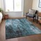 Homeroots 9' X 12' Teal Blue Gray And Ivory Abstract Washable Indoor Outdoor Area Rug 617672 - alternate 9
