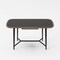 Homeroots 55" Walnut And Black Glass Rectangular Writing Desk 482431 - alternate 6