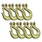 Mytee Products 8Pk G70 3/8in Clevis Slip Hook w/ Latch 6600 # WLL Trailer Safety Chain Hook, 8PK GH38-Lx8 - alternate 6