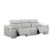 Homeroots 107" Light Gray Italian Leather Reclining Metal USB Sofa 720289 - alternate 10
