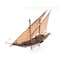Homeroots 27" Wood Brown Solid Wood Hand Painted Dhow Medium Model Boat 401942 - alternate 9