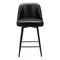 Homeroots 26" Black And Bronze Faux Leather And Steel Counter Height Swivel Bar Chair 555747 - alternate 9