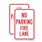 Signmission No Parking Fire Lane, 18'' X 24'' 2 Signs, Heavy Gauge Aluminum, 2PK A-1824-2PACK-25038 - alternate 1