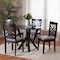 Baxton Studio Elise Modern Grey Fabric and Dark Brown Finished Wood 5-Piece Dining Set 255-9402-10900-ZORO - alternate 9