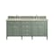 James Martin Vanities Brittany 72" Double Vanity, Smokey Celadon, w/ 3 CM Tajnar Eclos Top 650-V72-SC-3TJR - alternate 1