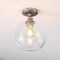 Jonathan Y Marla 9.75" 1-Light Bohemian Farmhouse Iron/Seeded Glass LED Semi Flush Mount, Nickel/Clear JYL7566A - alternate 10