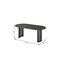 Homeroots 79" Black Solid Wood Double Pedestal Base Oval Dining Table 721104 - alternate 5