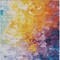 Homeroots 9' X 12' Gold Yellow And Teal Blue Abstract Washable Indoor Outdoor Area Rug 617357 - alternate 9