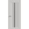 Sartodoors Interior Door 18 x 84 inches, BASIC 4903 White with Black Glass, Single Regular Panel Frame Handle BASIC4903ID-WS-1884 - alternate 1