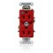 Leviton Dup HG 15A 125V Self-Gr Red C8200-R - alternate 1