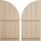 Ekena Millwork Sandblasted 4 Board Joined Board-n-Batten w/Quarter Round Arch Top Faux Wood Shutters, 22W x 62H, PR SHUBJQ22X62SDPR - alternate 1