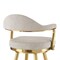 Homeroots 30" Taupe and Gold Fabric and Stainless Steel Bar Height Swivel Bar Chair 569153 - alternate 9