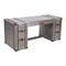 Homeroots 72" Silver Aluminum Executive Desk With Five Drawers 489182 - alternate 5