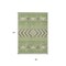 Homeroots 8' X 10' Green Taupe And Ivory Southwestern Washable Indoor Outdoor Area Rug 613900 - alternate 8