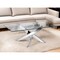 Homeroots 47" Clear and Silver Glass And Steel Cross Legs Coffee Table 283165 - alternate 5