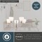 Vaxcel Bellwood 5-Light Satin Nickel Chandelier Glass Shade Dining Room Pendant Fixture H0312 - alternate 7