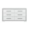 Homeroots 60" Silver Wood Six Drawer Dresser 633702 - alternate 1