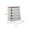 Homeroots 32" White Wood Accent Cabinet With Five Drawers 716331 - alternate 5