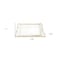 Homeroots 14in Clear and Gold Bubble Glass Scalloped Rim Rectangular Tray 390098 - alternate 5
