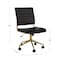Martha Stewart Ivy Upholstered Office Chair in Black/Polished Brass CH-220921-1-BK-GLD-MS - alternate 9