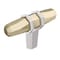 Amerock London 2-1/2 in 64 mm Length Golden Champagne/Polished Chrome Cabinet Knob BP36647BBZ26 - alternate 1