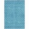 Homeroots 8' X 10' Teal Blue And Ivory Geometric Washable Indoor Outdoor Area Rug 596210 - alternate 9