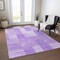 Homeroots 3' X 5' Lavender And Purple Striped Washable Indoor Outdoor Area Rug 581653 - alternate 9