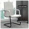 Leisuremod Evander Office Chair in Upholstered Leather and Iron Frame, White EGO23WL - alternate 7