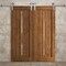 Sartodoors Modern Double Barn Door 84 x 80 inches, Ego 5014 Cognac Oak Veneer, 14FT Silver Rail Track Set, S EGO5014DB-S-DKO-84 - alternate 5
